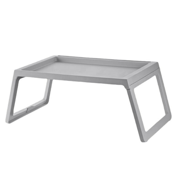Gray Foldable Bed Table, Compact Study Desk with Portable Design for Laptop Use and Multi-Purpose Tray