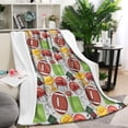 thumbnail image 1 of Gray Football Elements Pattern Blanket,Comfortable Soft Lamb Wool Throw Blanket,All Season,Warm Lightweight Blankets for Sofa Bed Couch Living Room Chair,60"x80", 1 of 4