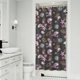 thumbnail image 1 of Gray Football and Flowers Pattern Shower Curtain 36"x72" ,Bathroom Decorative Shower Curtains Set with 12 Hooks,Modern Waterproof Washable Shower Curtain, 1 of 6
