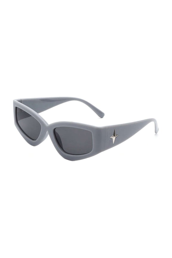 Gray Frame Sunglasses - Gray Lens UV Protection Minimalist Casual Eyewear