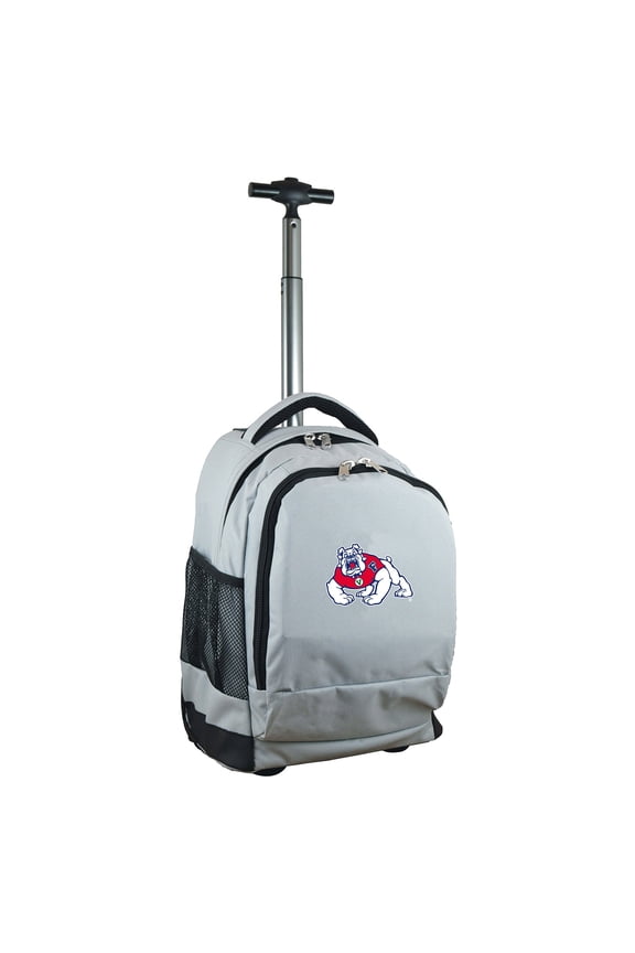 Gray Fresno State Bulldogs 19'' Premium Wheeled Backpack