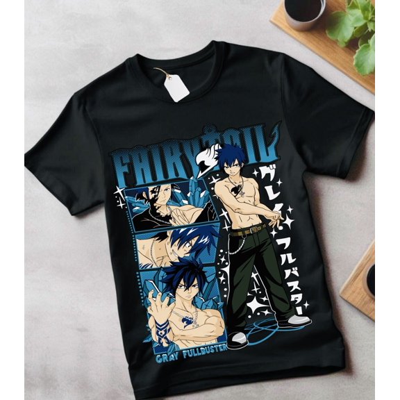 Gray Fullbuster Natsu T-shirt Fairy Tail Dragneel Girl Anime Gift Shirt gifts