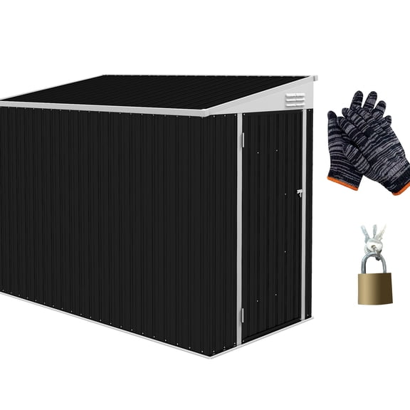 Gray Galvanized Steel - Store Bikes and Tools - Lawn and Patio - Low - Upkeep