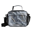 thumbnail image 1 of Gray Gardient Marble Insulated Lunch Bag Portable Cooler Bag Mommy Bag Large Capacity 6L, 1 of 9