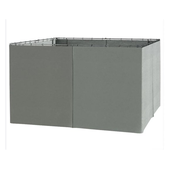 Gray Gazebo Sidewalls 9.84x11.8ft - Enclosure Panels with C-Rings - Replacement Curtains for Outdoor Protection - Polyester Fabric