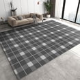 thumbnail image 1 of Gray Geometric Checkered Pattern Area Rug 5x8ft Modern Rhombus Texture Living Room Rugs, with Anti-Slip Backing Washable Indoor Carpet for Office Bedroom Study Dining Room, 1 of 7