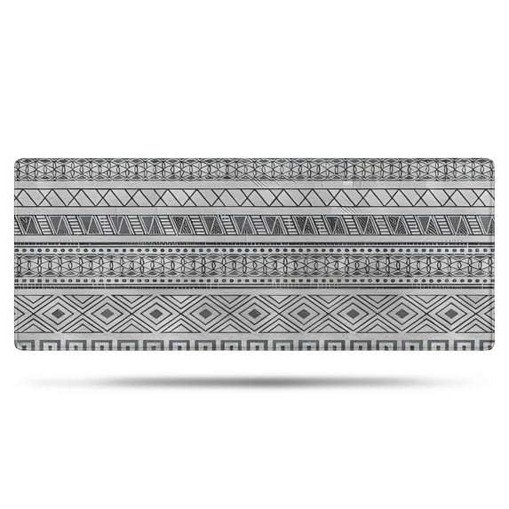 Gray Geometric Diamond Striped Pattern Bathroom Rugs Mat,Non Slip Microfiber Bathroom Rug,Rubber Backing,Soft Bathroom Mats for Bathroom Floor,Tub and Shower,60x24in(150x60cm)
