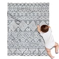 thumbnail image 1 of Gray Geometric Diamond Striped Pattern Blanket,Comfortable Soft Flannel Throw Blanket,All Season,Warm Lightweight Blankets for Sofa Bed Couch Living Room Chair,30"x40", 1 of 4