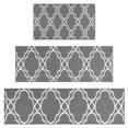 thumbnail image 1 of Gray Geometric Pattern Kitchen Rugs Sets Of 3,Kitchen Runner Rugs Non Skid Washable,Decorative Kitchen Floor Mats for Kitchen,Sink,Laundry,17"x30"+ 17"x47" + 17"x59", 1 of 6