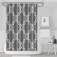 thumbnail image 1 of Gray Geometric Pattern Shower Curtain 72"x72" ,Bathroom Decorative Shower Curtains Set with 12 Hooks,Modern Waterproof Washable Shower Curtain, 1 of 6