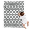 thumbnail image 1 of Gray Geometric Quatrefoil Pattern Blanket,Comfortable Soft Flannel Throw Blanket,All Season,Warm Lightweight Blankets for Sofa Bed Couch Living Room Chair,30"x40", 1 of 4