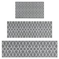 thumbnail image 1 of Gray Geometric Quatrefoil Pattern Kitchen Rugs Sets Of 3,Kitchen Runner Rugs Non Skid Washable,Decorative Kitchen Floor Mats for Kitchen,Sink,Laundry,17"x30"+ 17"x47" + 17"x59", 1 of 6