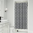 thumbnail image 1 of Gray Geometric Quatrefoil Pattern Shower Curtain 36"x72" ,Bathroom Decorative Shower Curtains Set with 12 Hooks,Modern Waterproof Washable Shower Curtain, 1 of 6