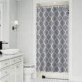 thumbnail image 1 of Gray Geometric Quatrefoil Pattern Shower Curtain 36"x72" ,Bathroom Decorative Shower Curtains Set with 12 Hooks,Modern Waterproof Washable Shower Curtain, 1 of 6