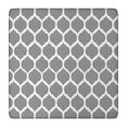 thumbnail image 1 of Gray Geometric Quatrefoil Pattern Square Fitted Tablecloth with Elastic Edge,Square Table Cover,Washable Elastic Table Cover for Home Kitchen Party Decor 36"x36", 1 of 6