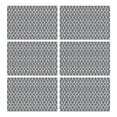 thumbnail image 1 of Gray Geometric Quatrefoil Pattern Summer Placemats Table Placemats Set Of 6-Linen Kitchen Washable Placemats Table Mats 11.8"x17.7" Non-Slip Heat Resistant, 1 of 5
