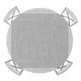 thumbnail image 1 of Gray Geometric Round Fitted Tablecloth with Elastic Edge, Waterproof Table Cloth Table Cover for 55"-60" Tables, White Greek Key Design Burlap Modern Art Tablecloths for Dining Picnic Indoor Outdoor, 1 of 9