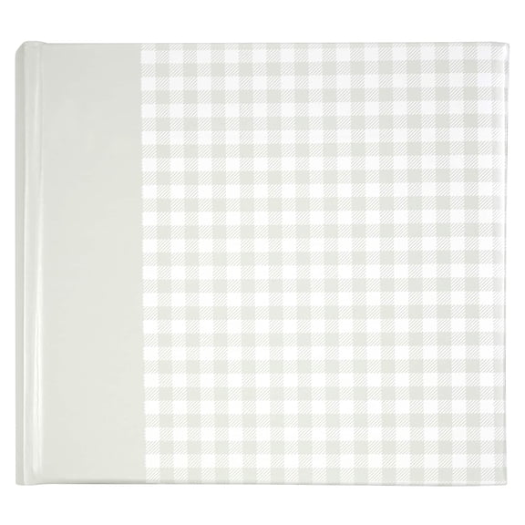 Recollections Gray Gingham 2-Up Photo Album