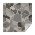 thumbnail image 1 of Gray Gold Hexagon Marble Pattern Square Tablecloth,Waterproof Square Table Cover,Wipeable Spillproof Washable Table Cover for Home Kitchen Party Decor 42"X42"(107x107cm), 1 of 6