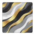 thumbnail image 1 of Gray and Gold Marble Ink Waves Pattern Square Fitted Tablecloth with Elastic Edge,Square Table Cover,Washable Elastic Table Cover for Home Kitchen Party Decor 36"x36", 1 of 6