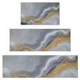 thumbnail image 1 of Gray Gold Marble Pattern Kitchen Rugs Sets Of 3,Kitchen Runner Rugs Non Skid Washable,Decorative Kitchen Floor Mats for Kitchen,Sink,Laundry,17"x30"+ 17"x47" + 17"x59", 1 of 6