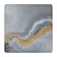 thumbnail image 1 of Gray Gold Marble Pattern Square Fitted Tablecloth with Elastic Edge,Square Table Cover,Washable Elastic Table Cover for Home Kitchen Party Decor 34"x34", 1 of 6