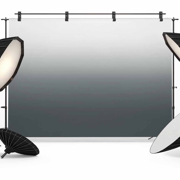 Gray Gradient Backdrop for Photography, Photo Backdrop Portrait Background Party Banner Photo Backgrounds for Studio Booth Props, 10x8ft