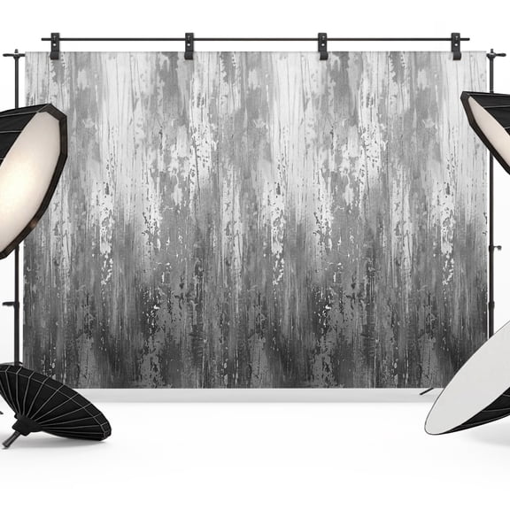 Gray Gradient Backdrops for Photography, Modern Abstract Industrial Wall Texture Fabric Photo Background Sturdy Studio Props for Photo Studio, Video Recording, Booth & Photoshoot 10x8ft