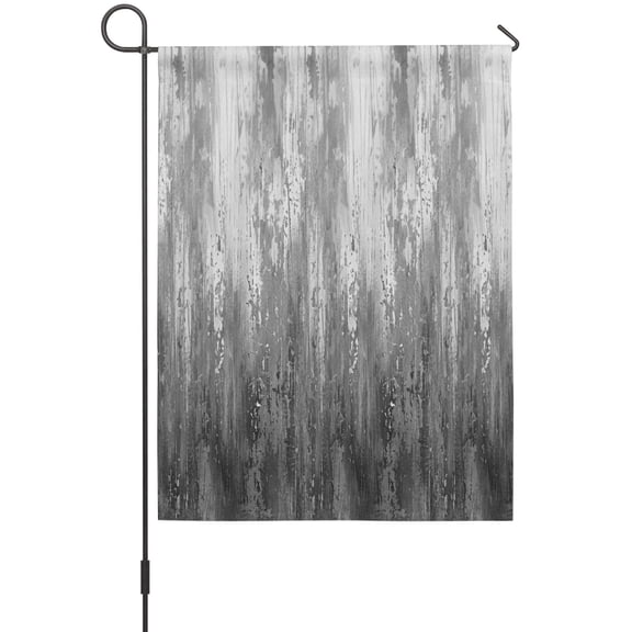 Gray Gradient Garden Flags For Outdoor, Modern Abstract Industrial Wall Texture Small Double Side Yard Flags Weather Proof Garden Decor for Lawn Outside Holiday 12 x 18 Inches