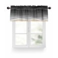 thumbnail image 1 of Gray Gradient Water Ripples Curtain Valances,Summer Beach Coastal Small Window Treatment for Kitchen Living Room Bathroom,42" x 18", 1 of 7