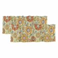 thumbnail image 1 of Gray Green Boho Floral Curtain Valances for Windows, Kitchen Valance Window Treatments Panel 2 Pack, Vintage Abstract Art Ethnic Flowers Rod Pocket Short Curtains for Bathroom Bedroom 54 x 18 Inch, 1 of 8