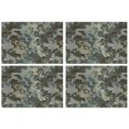 thumbnail image 1 of Gray Green Camo Textured Pattern Summer Placemats Table Placemats Set Of 4-Linen Kitchen Washable Placemats Table Mats 11.8"x17.7" Non-Slip Heat Resistant, 1 of 6