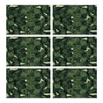 thumbnail image 1 of Gray Green Camo Textured Pattern Summer Placemats Table Placemats Set Of 6-Linen Kitchen Washable Placemats Table Mats 11.8"x17.7" Non-Slip Heat Resistant, 1 of 5