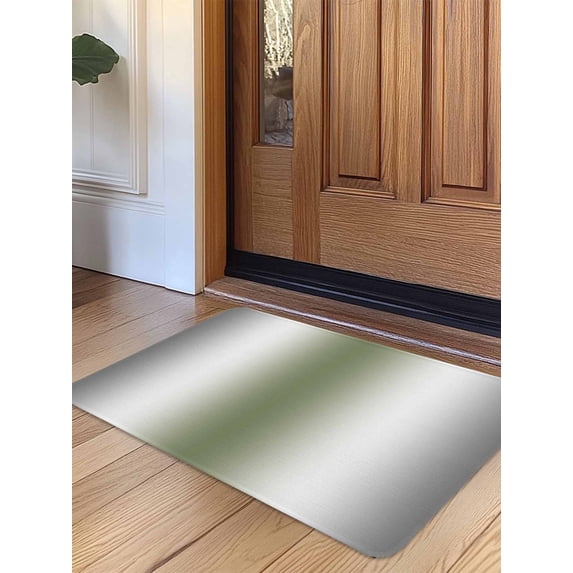 Gray Green Door Mat Indoor Outdoor Entrance, Non Slip Small Rug for Kitchen Bathroom Entryway Rug, Modern Gradient Geometric Washable Doormat Floor Mat for Office Home Decor 16x24 Inch