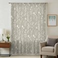 thumbnail image 1 of Gray Green Flowers Sheer Curtains 54 Inches Long, Spring Summer Farmhouse Botanical Light Filering Curtains, Breathable Simi Curtain Privacy Drapes for Kitchen Bathroom Nursery Small Window Treatment, 1 of 9