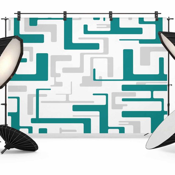 Gray Green Geometric Stripes Photography Backdrop 7x5FT, Modern Abstract Lines Maze Photo Backdrops, Background for Photography Studio Photo Studio Background, Back Drop for Photoshoot