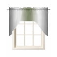 thumbnail image 1 of Gray Green Kitchen Curtains Swag Valance for Windows/Bathroom/Cafe, Modern Gradient Geometric Rod Pocket Drape Panel Swag Curtain Valance for Bedroom/Living Room 55''x36'', 1 of 6