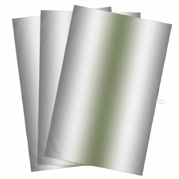 Gray Green Kitchen Towels, Absorbent Microfiber Kitchen Dish Hand Tea Bath Towel, Modern Gradient Geometric Quick Dry Cleaning Cloth Dishclothes Decorative Sets, (3-PC, 18x28)