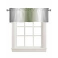 thumbnail image 1 of Gray Green Kitchen Valances for Windows Farmhouse Linen Window Valance Curtain for Living Room Window Treatment Modern Gradient Geometric Valance Rod Pocket Topper Drape, 60 x 18 Inch, 1 of 6