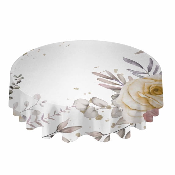 Gray Green Stripes Round Tablecloth Waterproof Wedding Banquet Table Cover Dining Decorative Tablecloth