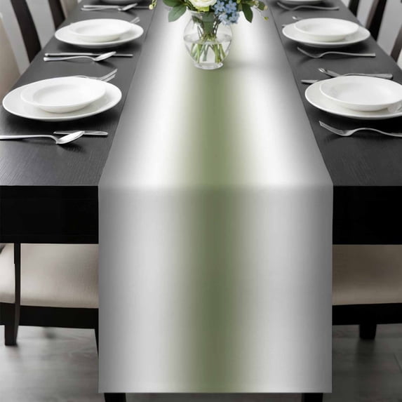 Gray Green Table Runner 72 Inches Long, Modern Gradient Geometric Kitchen Coffee Dining Table Decoration for Home Party Birthday Wedding Home Decor 14x72 Inches
