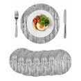 thumbnail image 1 of Gray Grey Forest Round 15 Inch Placemats Set of 6, Grey Modern Art Oil Painting HeatResistant Non Slip Place Mats for Dining Table, Wipeable Braided Kitchen Table Mats for Housewarming, 1 of 9