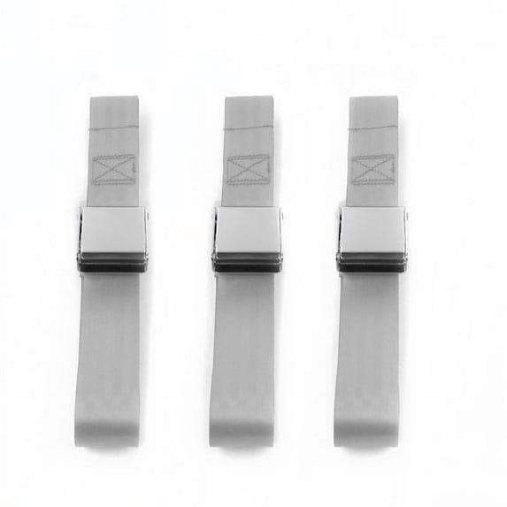 Gray & Grey Lap Bench Seat Belt Kit for 1964-1967 Chevy Chevelle Airplane 2 Point - 3 Belts