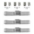 thumbnail image 1 of Gray & Grey Lap Bench Seat Belt Kit with Bracketry for 1975-1979 Chevy Nova Airplane 2 Point - 3 Belts, 1 of 1