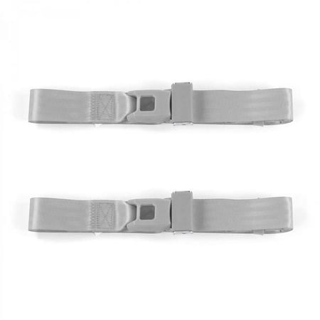 Gray & Grey Lap Bucket Seat Belt Kit for 1964-1967 Chevy Chevelle Standard 2 Point - 2 Belts