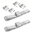 thumbnail image 1 of Gray & Grey Lap Bucket Seat Belt Kit with Bracketry for 1987-1996 Jeep Wrangler Airplane 2 Point - 2 Belts, 1 of 1