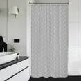 thumbnail image 1 of Gray Grey Stall Small Dorm Grey Half Size Fabric Shower Curtain Liner for Bathroom Stand Up 36x72 Inches Wide Single Narrow Chevron Herringbone Geometric RV Tiny Walkin Polyester Bathroom, 1 of 1