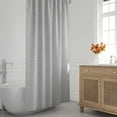 thumbnail image 1 of Gray HOneycomb Shower Curtain, Recycled Cotton, 72” x 72”, Quality Living, 1 of 5