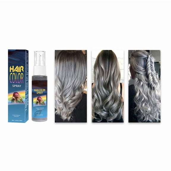 Gray Hair Color Spray – Instant Natural Hairstyle, Temporary Coloring, Easy to Apply and Wash Off, Gentle Formula for All Hair Types, Perfect for Parties, Cosplay and Daily Use