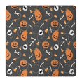 thumbnail image 1 of Colorful Halloween Icons Pattern Square Fitted Tablecloth with Elastic Edge,Square Table Cover,Washable Elastic Table Cover for Home Kitchen Party Decor 36"x36", 1 of 6